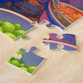 女の子と彼女のラーメンアニメ ジグソーパズル (側面)