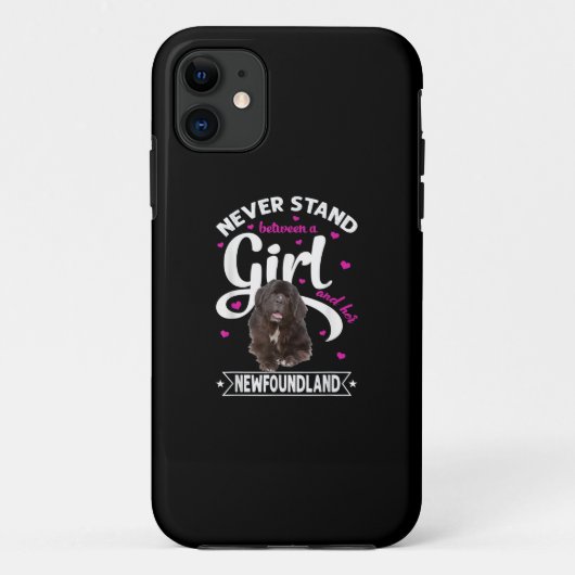 女の子と彼女の新しいファンドランドの間に立つことは決してない Case-Mate iPhoneケース (裏面)