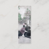 女の子と彼女の犬のしおり スキニー名刺 (裏面)