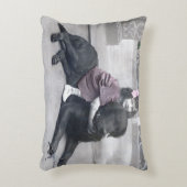 女の子と彼女の犬 アクセントクッション (正面(垂直))