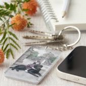 女の子と彼女の犬 キーホルダー (正面右)