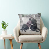 女の子と彼女の犬 クッション (椅子)