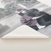 女の子と彼女の犬 シェルパブランケット (3/4)