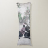 女の子と彼女の犬 ボディピロー (正面縦)