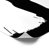 女の子と彼女の馬の愛シルエットアート ポスター (角)