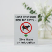 女の子と牛を交換しない ポストカード (スタンド正面)