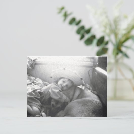 女の子と犬… ポストカード (スタンド正面)