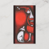 女の子と犬 名刺 (裏面)