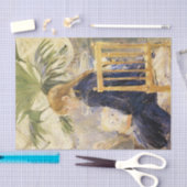 『女の子と犬』  薄葉紙 (クラフト)