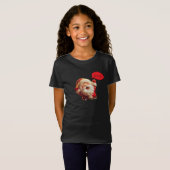 女の子と男の子のためのサンタシャツ Tシャツ (正面フル)