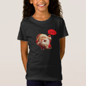 女の子と男の子のためのサンタシャツ Tシャツ (正面)