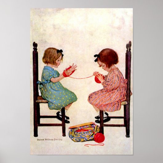 女の子と糸 – プリント (正面)