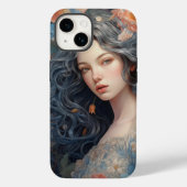 女の子と花でいっぱいのiPhone 14ケース Case-Mate iPhoneケース (裏面)