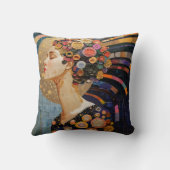 女の子と花アールヌーボー クッション (裏面)