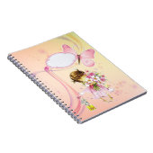 女の子と花 ノートブック (右側)