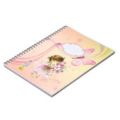 女の子と花 ノートブック (左側)