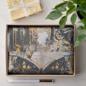 女の子と蝶のヴィンテージの切り離し 薄葉紙 (ギフト)