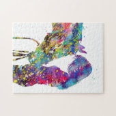 女の子と馬カラフル ジグソーパズル (横)