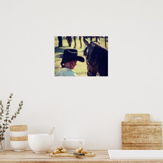 女の子と馬 ポスター (キッチン)