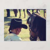 女の子と馬 ポストカード (正面)