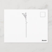 女の子と魔法のファンタジーの森の芸術 ポストカード (裏面)