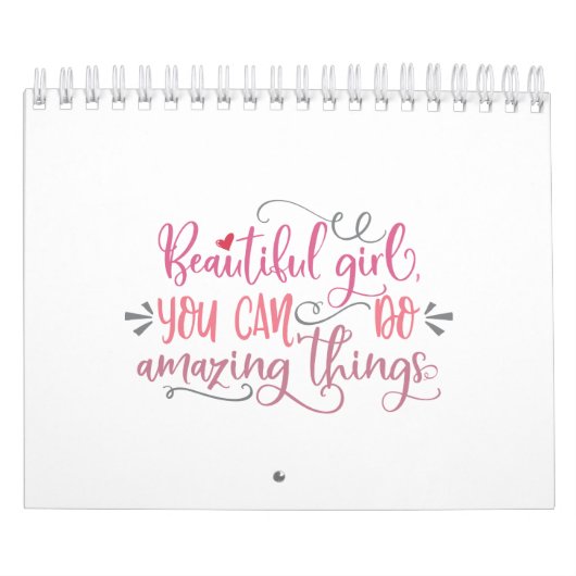 女の子にかわいい引用文 カレンダー (カバー)