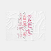 女の子にかわいい引用文 フリースブランケット (正面(横))