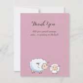 女の子にとってのベビーシャワー招待状のリトル 招待状 (裏面)