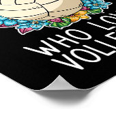 女の子にはバレーボールが大好きな女の10代の子 ポスター (角)