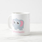 女の子にぴったりな愛らしい赤ちゃん象 コーヒーマグカップ (正面左)