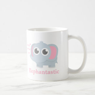 女の子にぴったりな愛らしい赤ちゃん象 コーヒーマグカップ