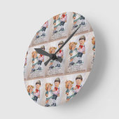 女の子にキスした事は？ ラウンド壁時計 (傾斜)