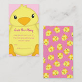 女の子にシャワーピンク エンクロージャーカード (正面/裏面)