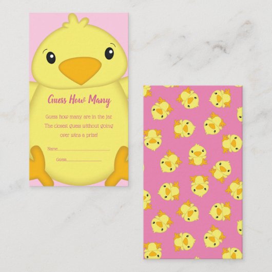 女の子にシャワーピンク エンクロージャーカード (正面/裏面)