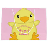 女の子にシャワーピンク ラージペーパーバッグ (裏面)