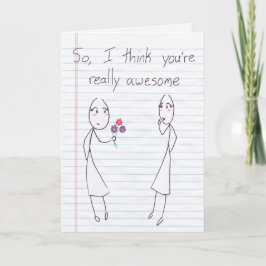 女の子にスティックスフィギュア女の子バレンタイン シーズンカード