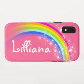 女の子にレインボーピンクカラフル Case-Mate iPhoneケース (裏面(横))