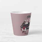 女の子に合うヴィンテージワイン カフェラテマグ (正面)