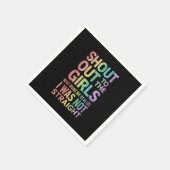 女の子に大声で叫ぶゲイプライドレインボーフラッグLGBT スタンダードカクテルナプキン (角)