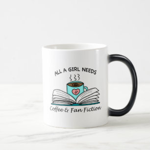 女の子に必要なのはコーヒーとファン フィクションだけ   モーフィングマグカップ