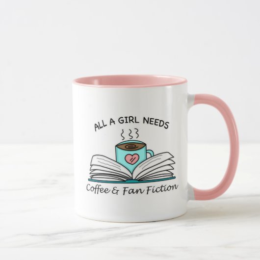 女の子に必要なのはコーヒーとファン・フィクション マグカップ (右)