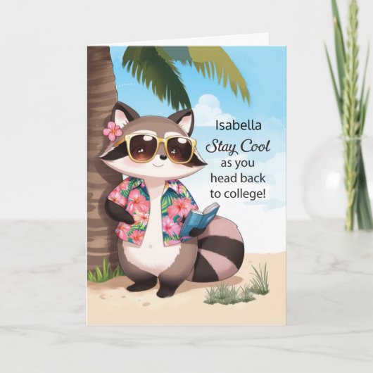 女の子に戻る大学にステイクールパーソナライズ名 カード (正面)
