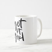 女の子に手札を入れたマグカップ コーヒーマグカップ (正面右)