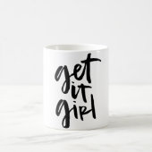 女の子に手札を入れたマグカップ コーヒーマグカップ (中央)