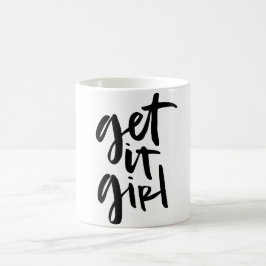 女の子に手札を入れたマグカップ コーヒーマグカップ