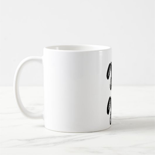 女の子に手札を入れたマグカップ コーヒーマグカップ (左)
