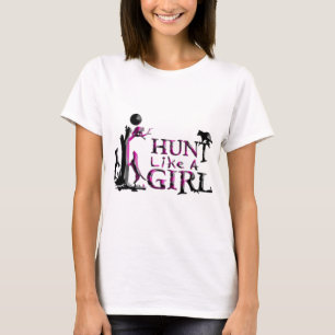 女の子のあらいぐまの狩りのような狩り Tシャツ