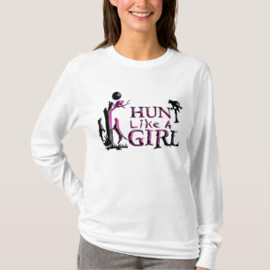 女の子のあらいぐまの狩りのフード付きスウェットシャツのような狩り Tシャツ