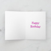 女の子のいとこの7番目の誕生日カー女の子らしド紫 カード (内部)