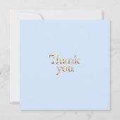 女の子のうさぎの水玉リボン ありがとう サンキューカード (裏面)